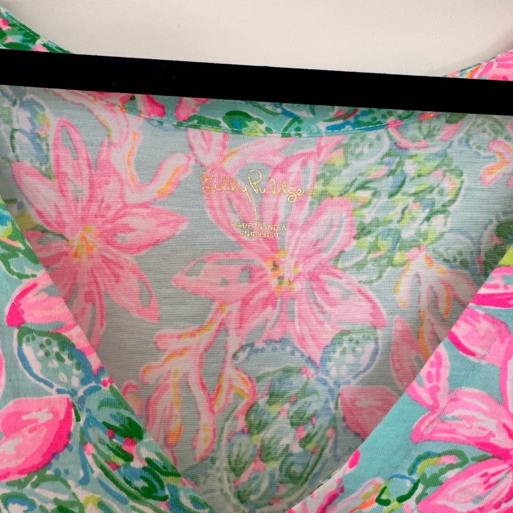 Lilly Pulitzer Pink, Blue and Green swing dress - Picture 3 of 4